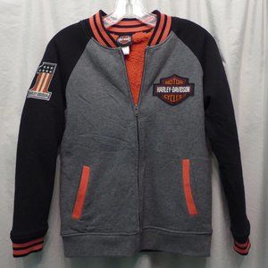 Boys Harley Zip-Up Baseball Sweatshirt, NWOT